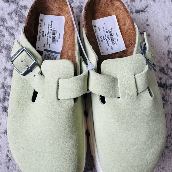 Birkenstock Papillio Women's Light Green Chunky Boston Clog size 38 - Picture 7 of 12
